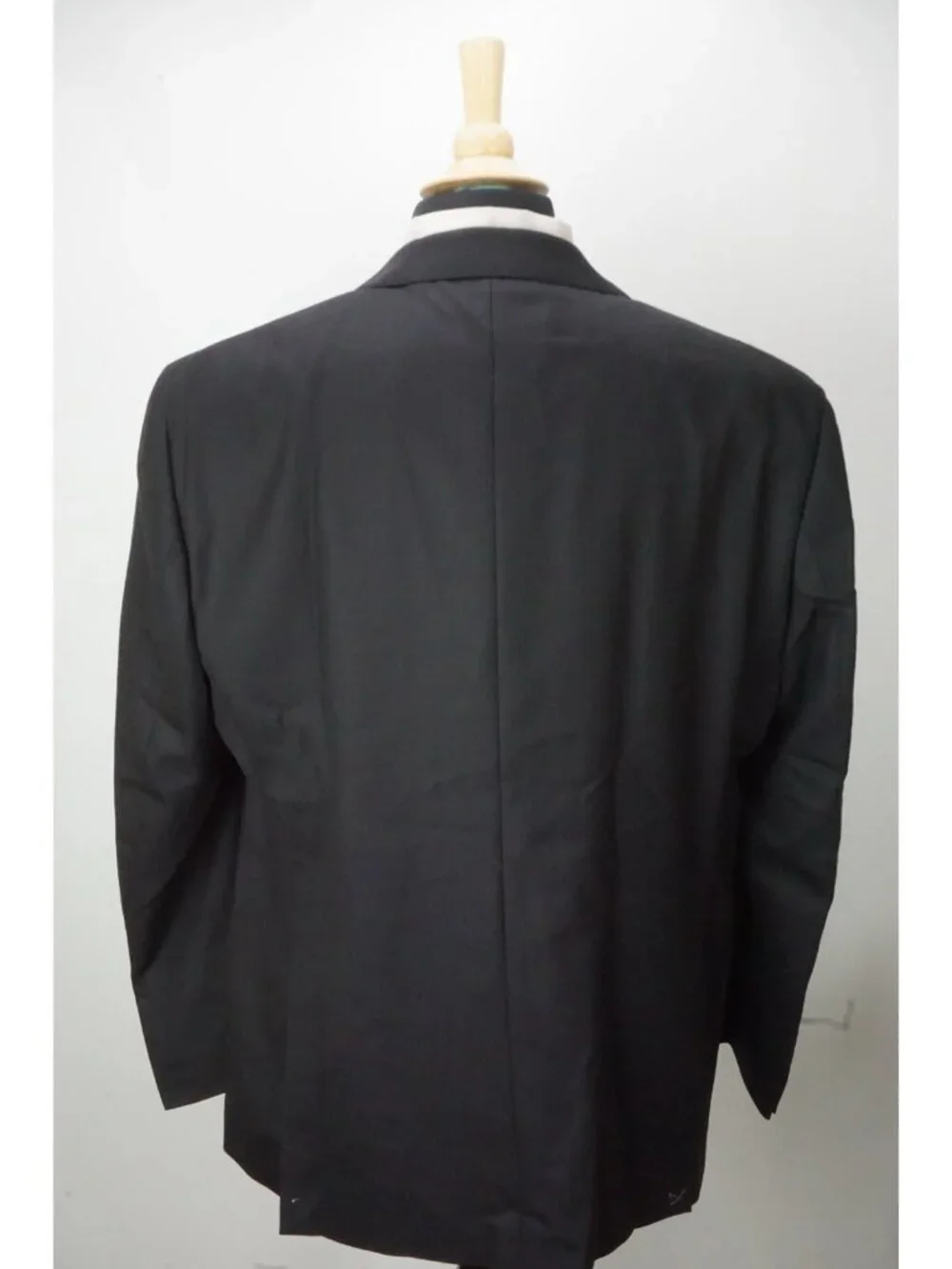 Flannel Bay Napoli Black Herringbone Zegna Wool 2 Pc Suit Jacket Pants 56 EU NEW